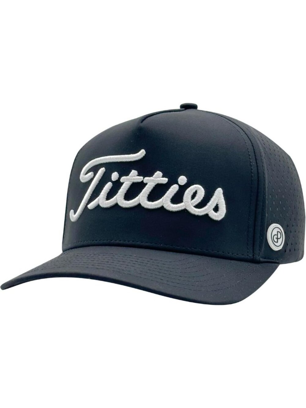 Performance Golf Snapback Hat with Breathable Laser Holes & Adjustable Strap